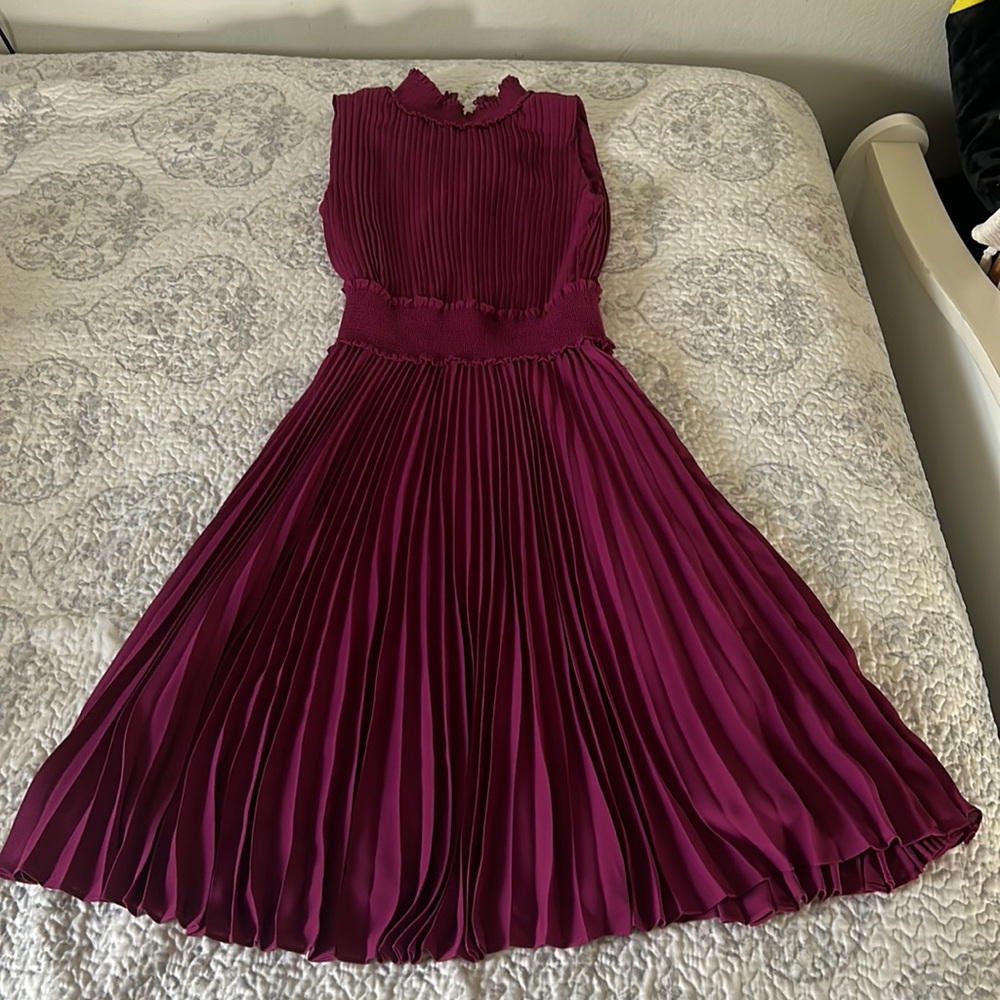 FUCHSIA PURPLE SLEEVELESS DRESS